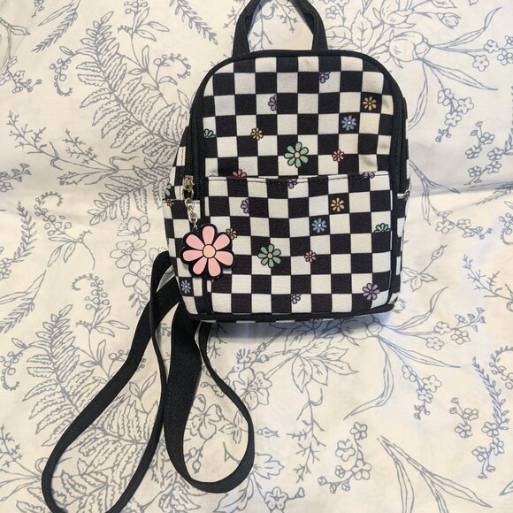 Like Dreams Checkered Daisies Mini Backpack - Picture 2 of 8
